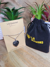 Load image into Gallery viewer, Crystal Necklace Silver Wire black spectrolite Labradorite Heart Healing Crystal Necklace