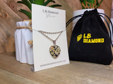 Load image into Gallery viewer, Dalmation Jasper Heart Pendant Necklace Genuine Handmade