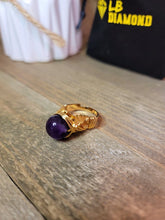 Load image into Gallery viewer, Amethyst Wire Wrap Healing Crystal Rings (Adjustable)
