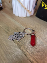 Load image into Gallery viewer, Carnelian Natural Healing Stone Keychain For Protection