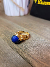 Load image into Gallery viewer, Blue Soladite Wire Wrap Healing Crystal Rings (Adjustable)