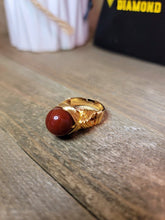 Load image into Gallery viewer, Carnelian Wire Wrap Healing Crystal Rings (Adjustable)