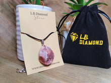 Load image into Gallery viewer, Crystal Necklace Silver Leather Carnelian Irregular Stone Healing Crystal Necklace