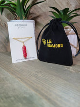 Load image into Gallery viewer, Red Jade Wire wrapped  Crystal Necklace Red Quartz