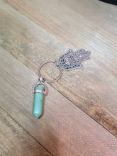 Load image into Gallery viewer, Green Aventurine Natural Healing Stone Keychain For Protection
