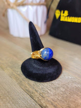 Load image into Gallery viewer, Blue Soladite Wire Wrap Healing Crystal Rings (Adjustable)