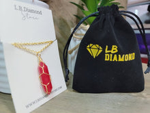 Load image into Gallery viewer, Red Jade Wire wrapped  Crystal Necklace Red Quartz