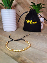 Load image into Gallery viewer, Hematite Bracelet, Beaded bracelet for concentration & Focus Gold Tone