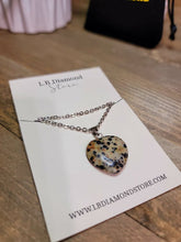 Load image into Gallery viewer, Dalmation Jasper Heart Pendant Necklace Genuine Handmade