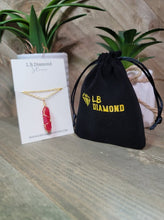 Load image into Gallery viewer, Red Jade Wire wrapped  Crystal Necklace Red Quartz