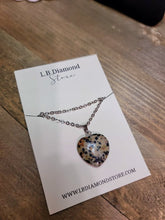 Load image into Gallery viewer, Dalmation Jasper Heart Pendant Necklace Genuine Handmade