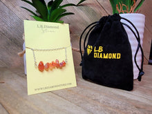 Load image into Gallery viewer, Handmade Crystal Necklace Silver Tone Carnelian Stone Genuine Crystals