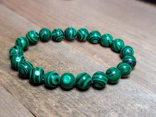 Load image into Gallery viewer, Crystal Bracelet 8mm Malachite Healing Crystal Bracelet