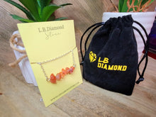 Load image into Gallery viewer, Handmade Crystal Necklace Silver Tone Carnelian Stone Genuine Crystals