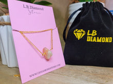 Load image into Gallery viewer, RAW Sun Stone Healing Crystal Necklace Gold Tone