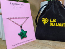 Load image into Gallery viewer, Crystal Necklace Silver Wire Malachite Star Healing Crystal Necklace