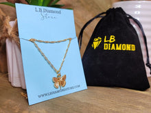Load image into Gallery viewer, Butterfly Necklace - Trendy Butterfly necklace Gold tone