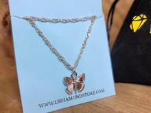 Load image into Gallery viewer, Butterfly Necklace - Trendy Butterfly necklace Silver tone - Gift for her butterfly pendant