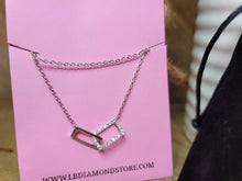 Load image into Gallery viewer, Trendy Square Necklace -Silver tone Rectangles