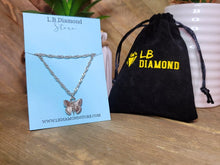 Load image into Gallery viewer, Butterfly Necklace - Trendy Butterfly necklace Silver tone - Gift for her butterfly pendant