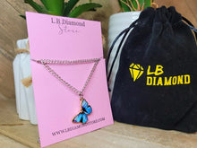 Load image into Gallery viewer, Butterfly Necklace - Trendy Butterfly necklace Silver tone