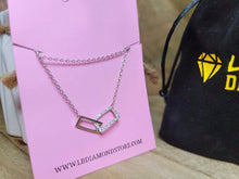 Load image into Gallery viewer, Trendy Square Necklace -Silver tone Rectangles