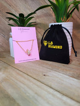 Load image into Gallery viewer, RAW Sun Stone Healing Crystal Necklace Gold Tone