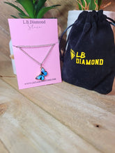 Load image into Gallery viewer, Butterfly Necklace - Trendy Butterfly necklace Silver tone