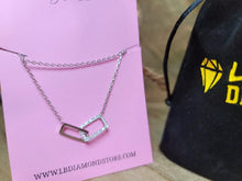 Load image into Gallery viewer, Trendy Square Necklace -Silver tone Rectangles