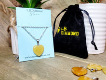 Load image into Gallery viewer, Natural Handmade Crystal Necklace Silver Tone Citrine Healing Crystal Heart Necklace