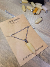 Load image into Gallery viewer, Citrine Healing Crystal Point Necklace Silver tone Citrine