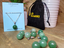 Load image into Gallery viewer, Natural Handmade Crystal Necklace Silver Tone Green Aventurine Healing Crystal Necklace