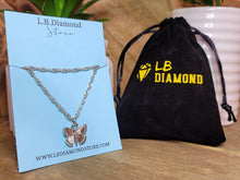 Load image into Gallery viewer, Butterfly Necklace - Trendy Butterfly necklace Silver tone - Gift for her butterfly pendant