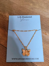 Load image into Gallery viewer, Butterfly Necklace - Trendy Butterfly necklace Gold tone