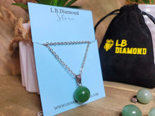 Load image into Gallery viewer, Natural Handmade Crystal Necklace Silver Tone Green Aventurine Healing Crystal Necklace