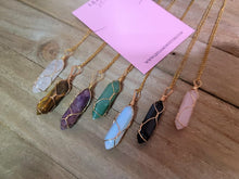 Load image into Gallery viewer, Natural Handmade Point Necklace Hexagon Chain Pendant Necklace