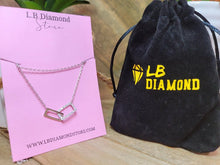 Load image into Gallery viewer, Trendy Square Necklace -Silver tone Rectangles