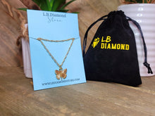 Load image into Gallery viewer, Butterfly Necklace - Trendy Butterfly necklace Gold tone