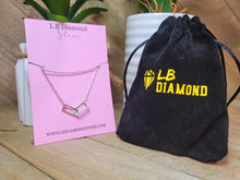 Load image into Gallery viewer, Trendy Square Necklace -Silver tone Rectangles