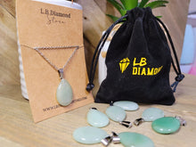 Load image into Gallery viewer, Green Aventurine Healing Crystal Necklace Drop Pendant.