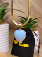 Load image into Gallery viewer, Natural Handmade Crystal Necklace Gold Tone Opal Healing Crystal Choker Necklace Gold tone