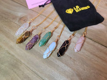 Load image into Gallery viewer, Natural Handmade Point Necklace Hexagon Chain Pendant Necklace