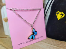 Load image into Gallery viewer, Butterfly Necklace - Trendy Butterfly necklace Silver tone