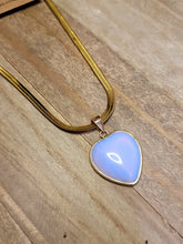 Load image into Gallery viewer, Natural Handmade Crystal Necklace Gold Tone Opal Healing Crystal Choker Necklace Gold tone