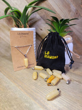 Load image into Gallery viewer, Citrine Healing Crystal Point Necklace Silver tone Citrine