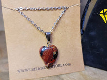 Load image into Gallery viewer, Natural Handmade Crystal Necklace Silver Tone Mahogany Obsidian Pendant Necklace