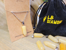 Load image into Gallery viewer, Citrine Healing Crystal Point Necklace Silver tone Citrine