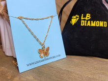 Load image into Gallery viewer, Butterfly Necklace - Trendy Butterfly necklace Gold tone
