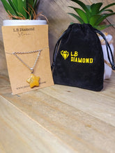 Load image into Gallery viewer, Sparkling Citrine Star Necklace - Silver Tone in Silver Perfect gift