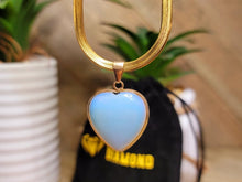 Load image into Gallery viewer, Natural Handmade Crystal Necklace Gold Tone Opal Healing Crystal Choker Necklace Gold tone